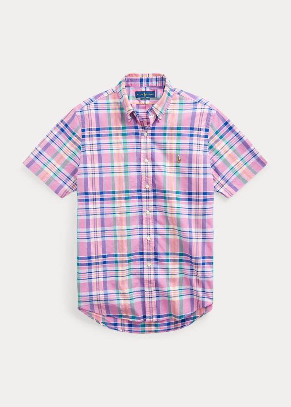 Ralph Lauren Classic Fit Plaid Oxford Shirt Růžové Blankyt Viacfarebný | 9W4hVc1q