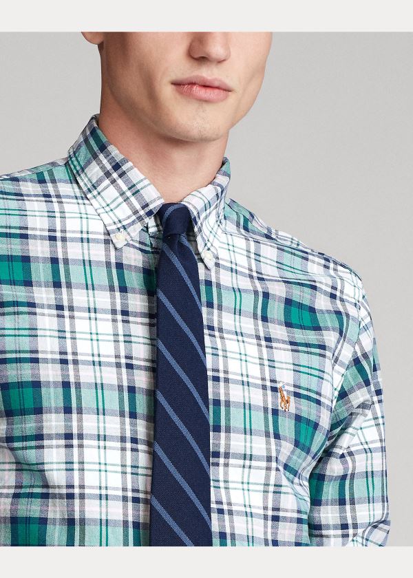 Ralph Lauren Classic Fit Plaid Oxford Shirt Šedé Zelene Viacfarebný | VOaPjyAR