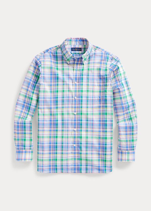 Ralph Lauren Classic Fit Plaid Poplin Shirt Blankyt Zelene Viacfarebný | LbZ5gA9z