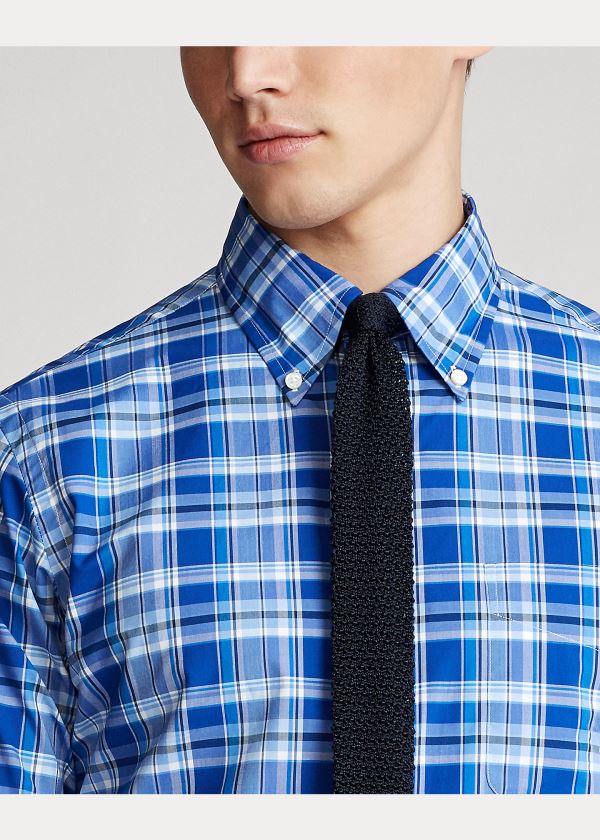 Ralph Lauren Classic Fit Plaid Poplin Shirt Blankyt Bílé Viacfarebný | VkIMy3cl