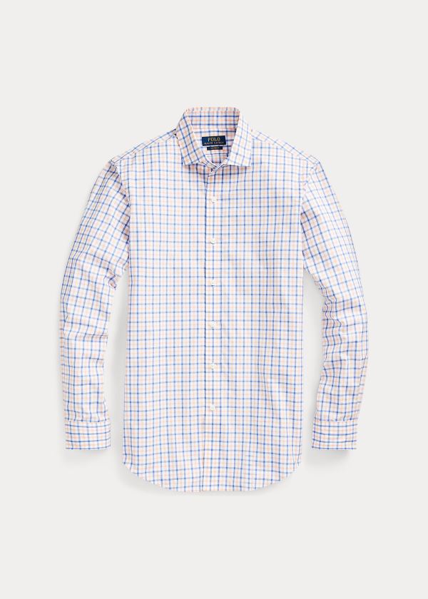 Ralph Lauren Classic Fit Plaid Poplin Shirt Oranžové Blankyt Viacfarebný | jpHZuyCK