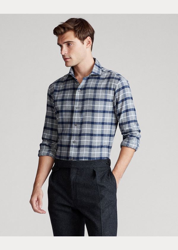 Ralph Lauren Classic Fit Plaid Twill Shirt Šedé Tmavě Blankyt Viacfarebný | 7wg8UztL