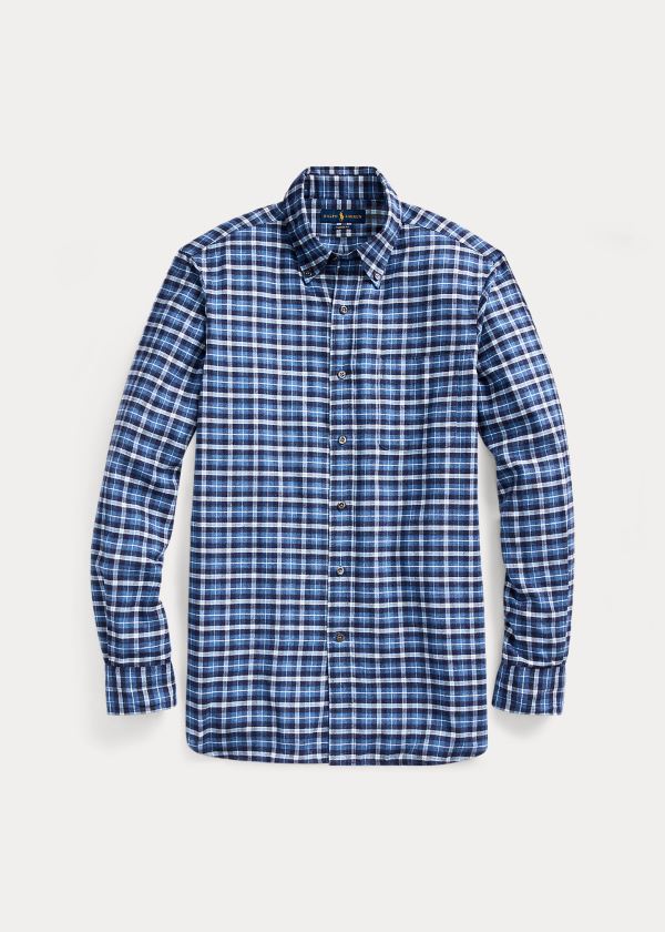 Ralph Lauren Classic Fit Plaid Twill Shirt Blankyt Tmavě Blankyt Viacfarebný | o34zjqck