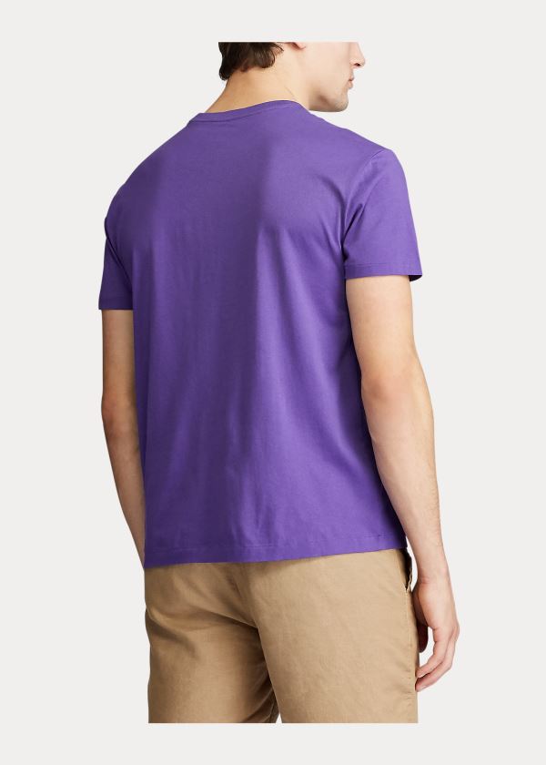 Ralph Lauren Classic Fit Pocket T-Shirt Fialové | 6NrizFvH