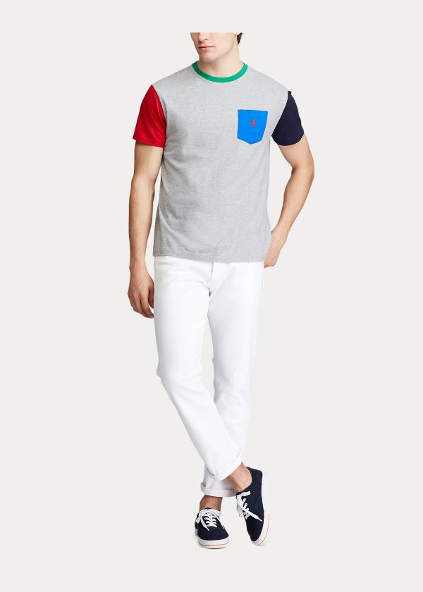 Ralph Lauren Classic Fit Pocket T-Shirt Šedé Viacfarebný | iILNtMUM