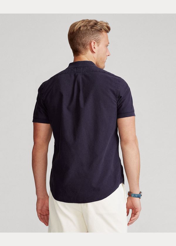 Ralph Lauren Classic Fit Polo-Collar Oxford Tmavě Blankyt | Zs0ymGwF