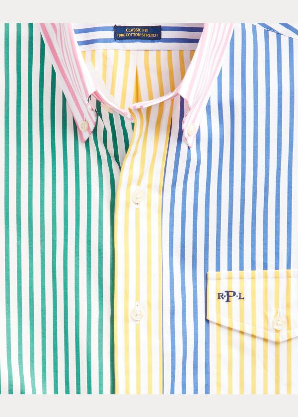 Ralph Lauren Classic Fit Poplin Fun Shirt Viacfarebný Proužek | AApoRSL3