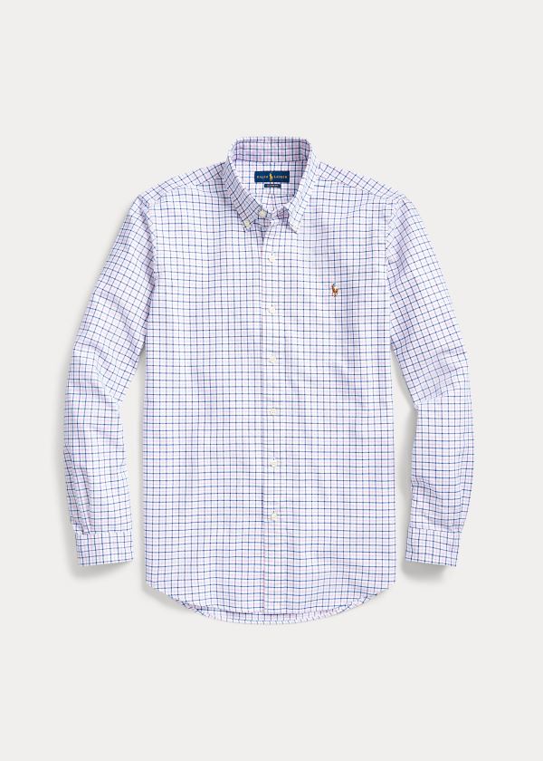 Ralph Lauren Classic Fit Tattersall Shirt Tmavě Královská Modrá Růžové | 4cYSs5QX