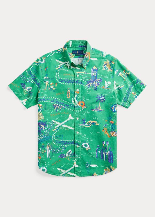 Ralph Lauren Classic Fit Tropical Shirt Zelene Viacfarebný | 8m3SwYDz