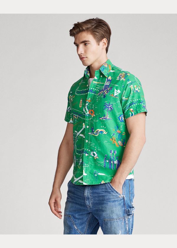 Ralph Lauren Classic Fit Tropical Shirt Zelene Viacfarebný | 8m3SwYDz