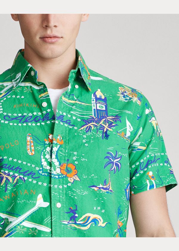 Ralph Lauren Classic Fit Tropical Shirt Zelene Viacfarebný | 8m3SwYDz