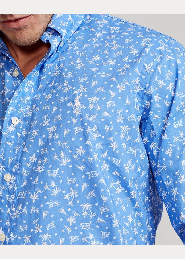 Ralph Lauren Classic Fit Tropical Shirt Blankyt Bílé | K3sBuK7Q