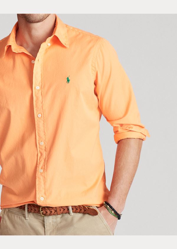 Ralph Lauren Classic Fit Twill Shirt Oranžové | 78jO4420