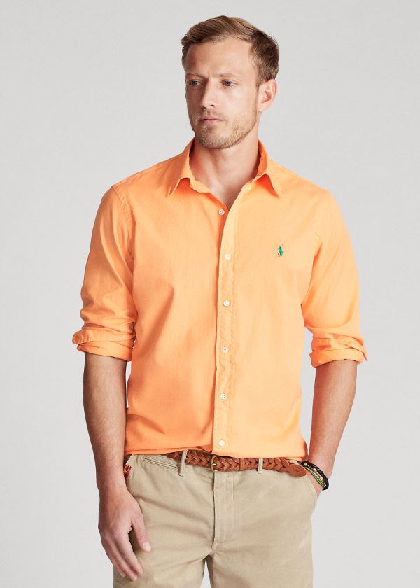 Ralph Lauren Classic Fit Twill Shirt Oranžové | 78jO4420