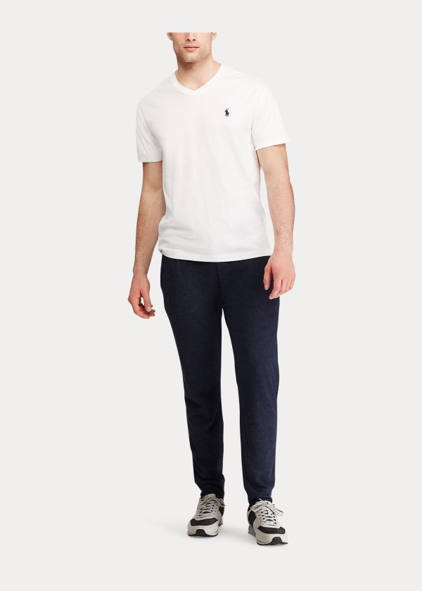 Ralph Lauren Classic Fit V-Neck T-Shirt Bílé | uhkm1lOl