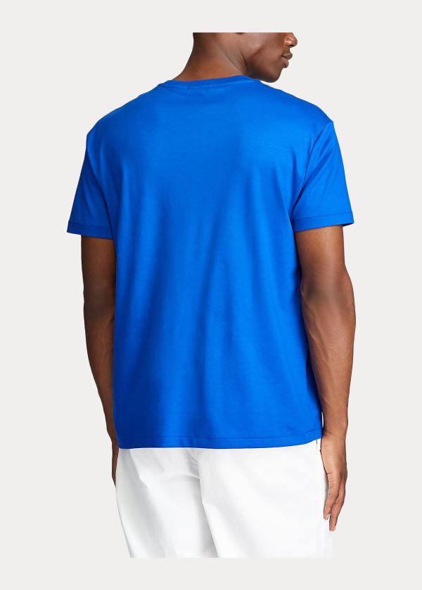 Ralph Lauren Classic Soft Bavlněné T-Shirt Blankyt Královská Modrá | Q8a94Nii