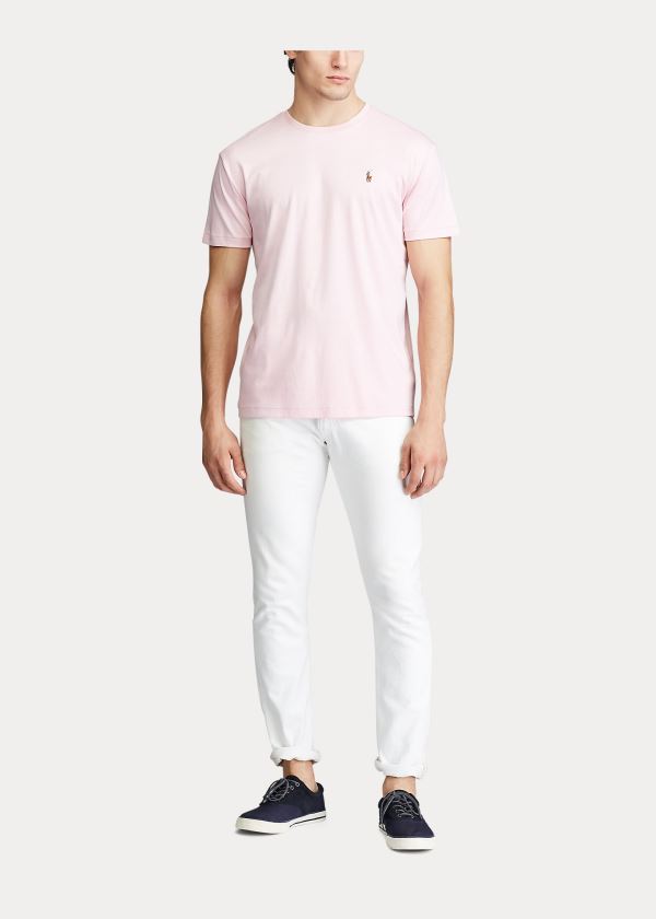 Ralph Lauren Classic Soft Bavlněné T-Shirt Růžové | j7jS9Xx7