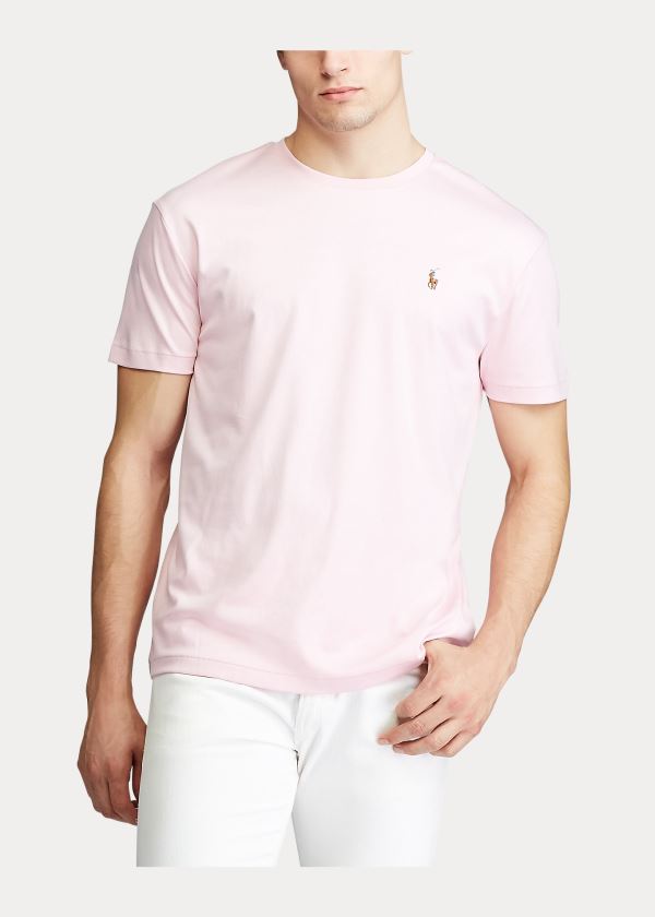 Ralph Lauren Classic Soft Bavlněné T-Shirt Růžové | j7jS9Xx7