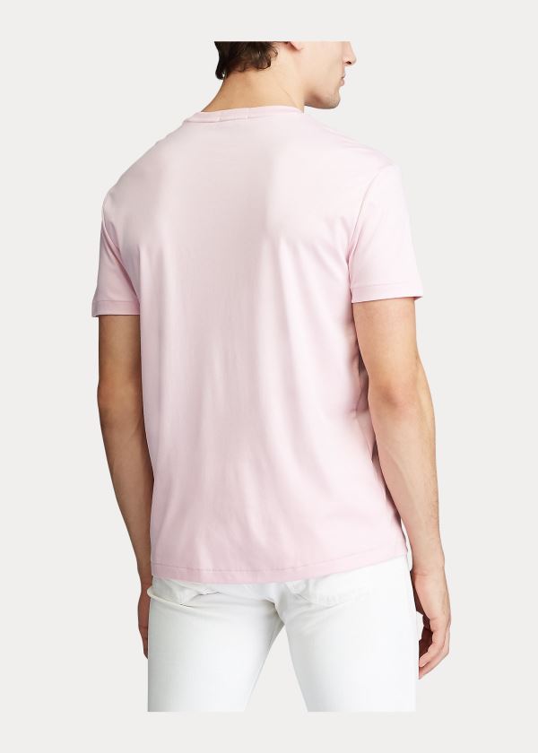 Ralph Lauren Classic Soft Bavlněné T-Shirt Růžové | j7jS9Xx7