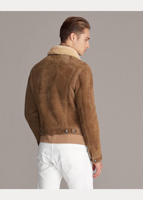 Ralph Lauren Clifton Shearling Jacket Hnědožlutý | Fg5bCc3Q