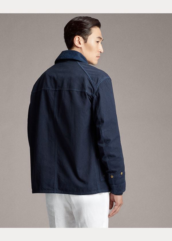 Ralph Lauren Crestly Garment-Dyed Jacket Tmavě Blankyt | Z4Q9ORdY