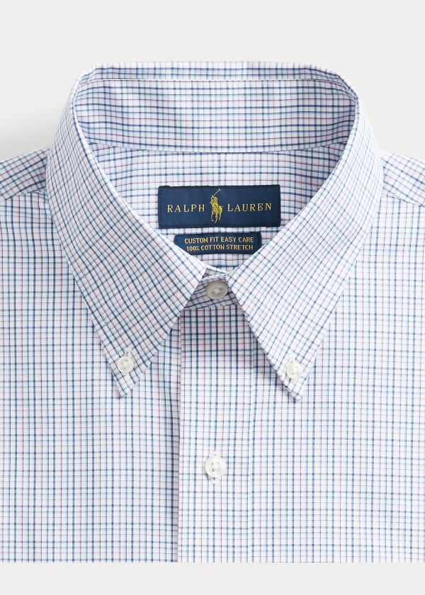 Ralph Lauren Custom Fit Checked Shirt Růžové Královská Modrá Blankyt Viacfarebný | GsefVxd1