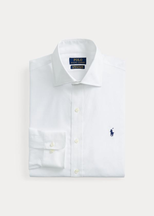 Ralph Lauren Custom Fit Easy Care Shirt Bílé | NJw8227J