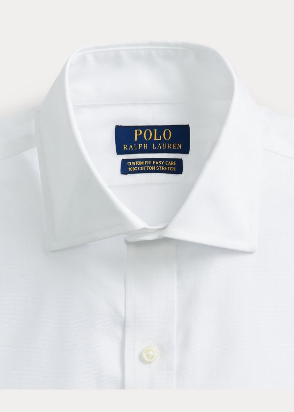 Ralph Lauren Custom Fit Easy Care Shirt Bílé | NJw8227J