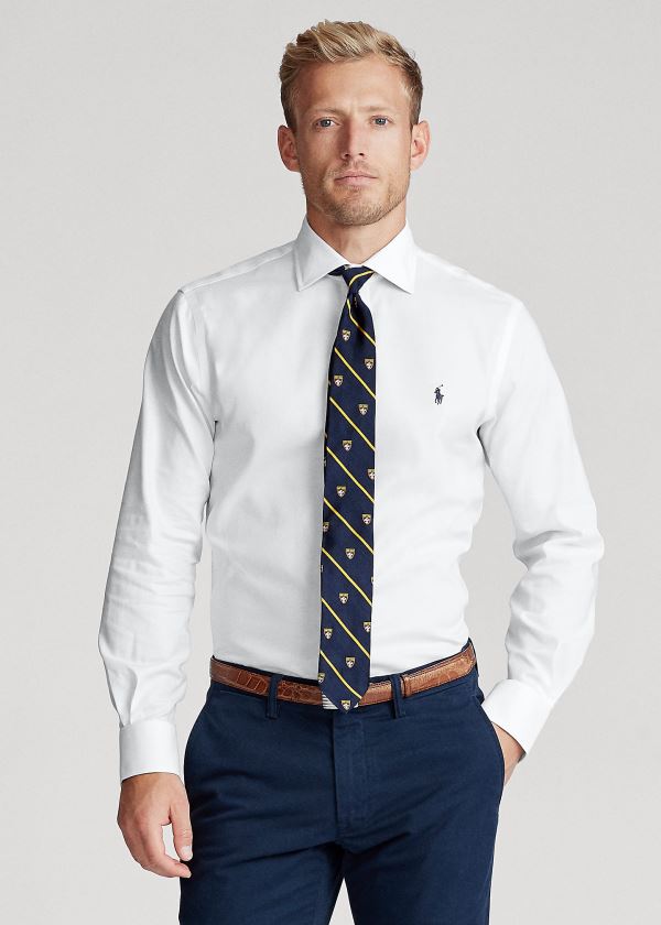 Ralph Lauren Custom Fit Easy Care Shirt Bílé | NJw8227J