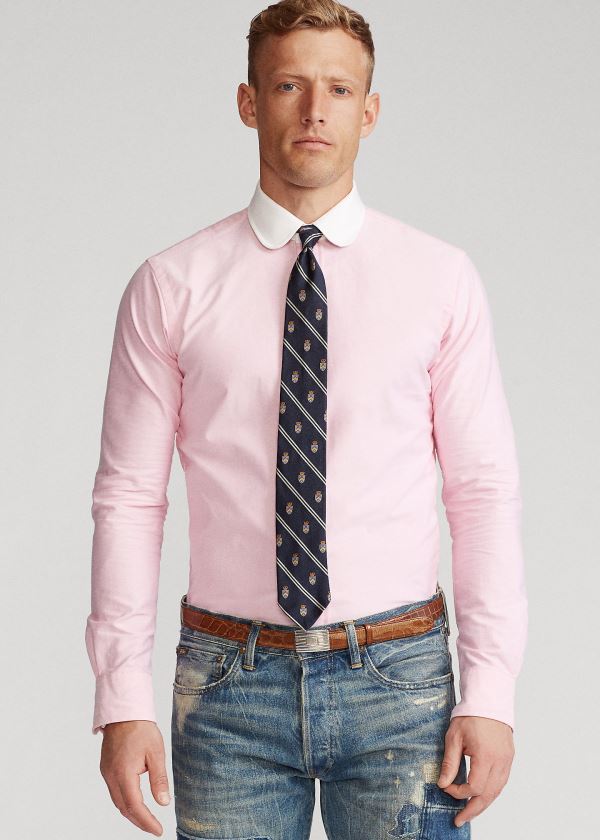 Ralph Lauren Custom Fit Oxford Shirt Růžové | 89OBvpqs