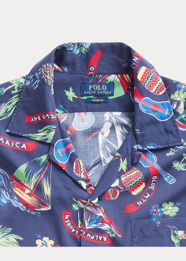 Ralph Lauren Custom Fit Ralph-waiian Shirt Tmavě Blankyt Viacfarebný | kvHCTWro