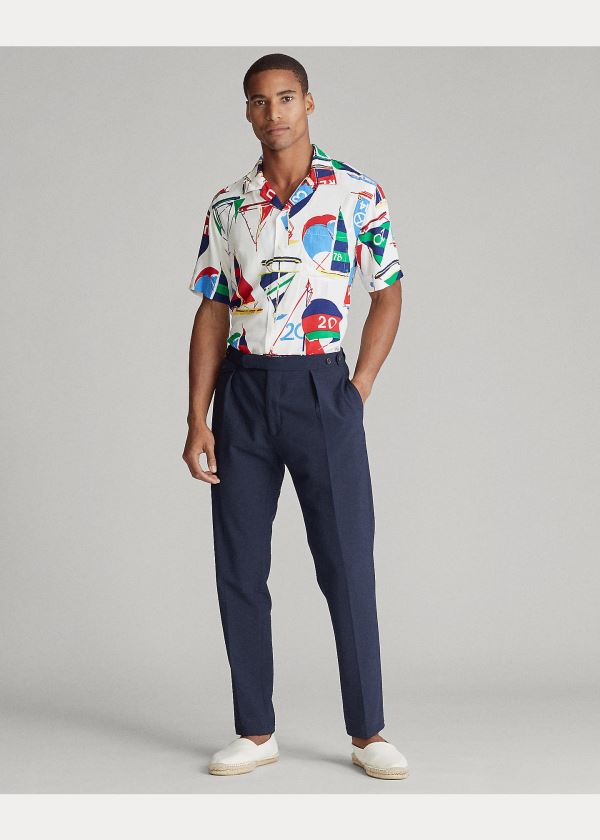 Ralph Lauren Custom Fit Sailboat Shirt Bílé Viacfarebný | 6OfzRd11