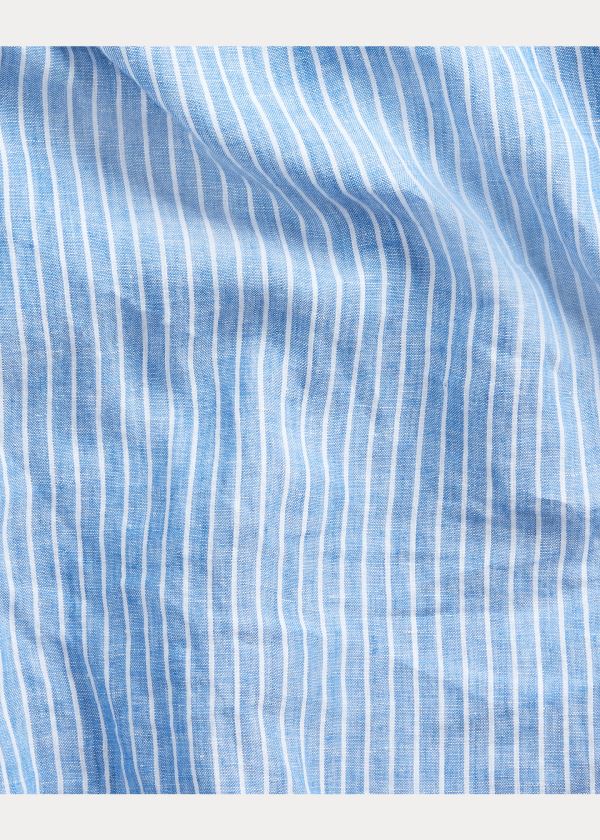 Ralph Lauren Custom Fit Striped Linen Shirt Blankyt Bílé Proužek | hhTEQ7fp