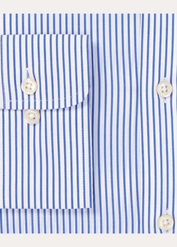 Ralph Lauren Custom Fit Striped Shirt Blankyt Bílé | 25XCd36N