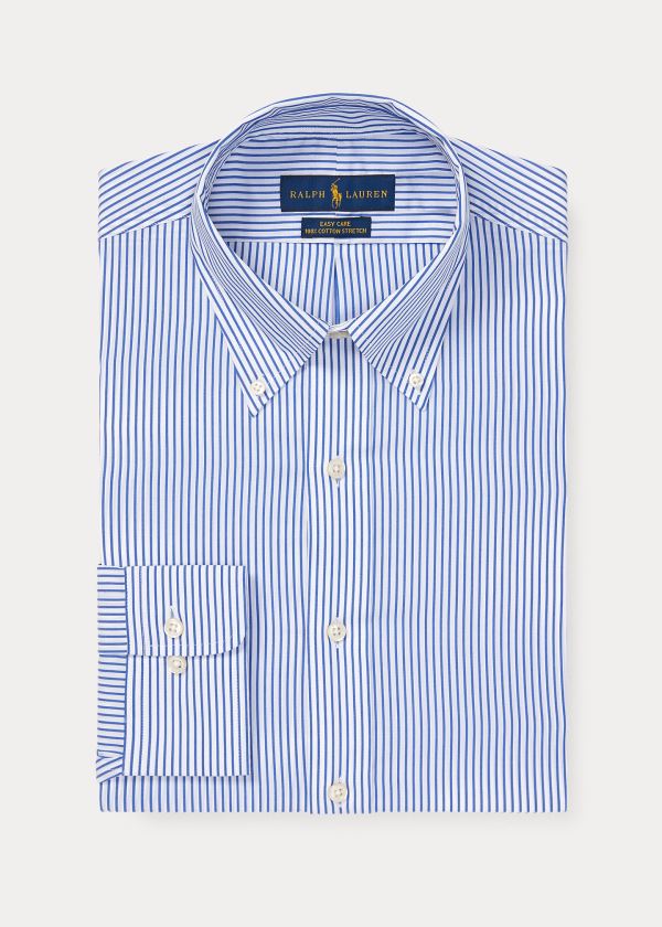 Ralph Lauren Custom Fit Striped Shirt Blankyt Bílé | 25XCd36N