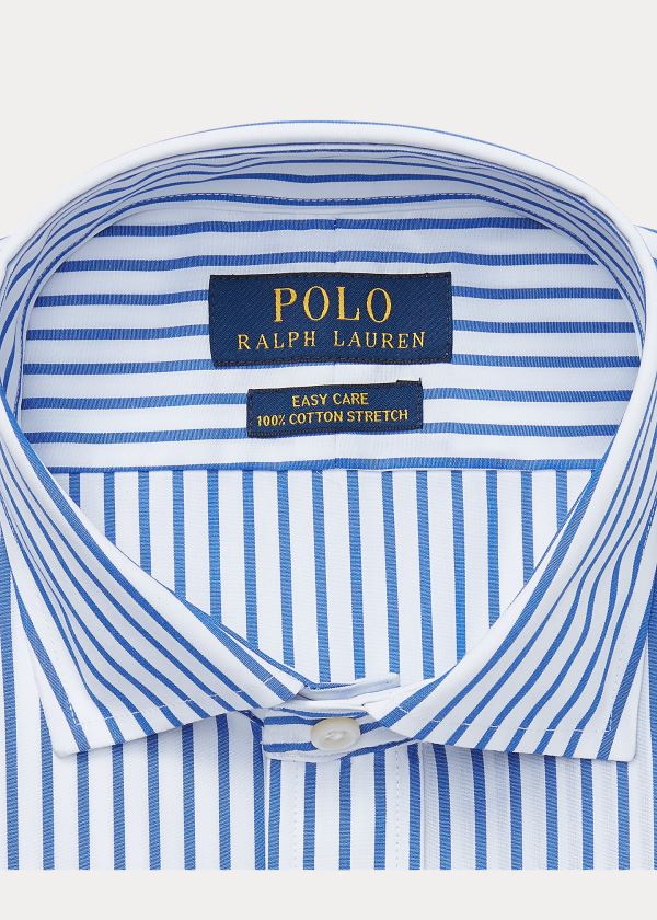 Ralph Lauren Custom Fit Striped Shirt Blankyt Bílé | oW3W0ozg