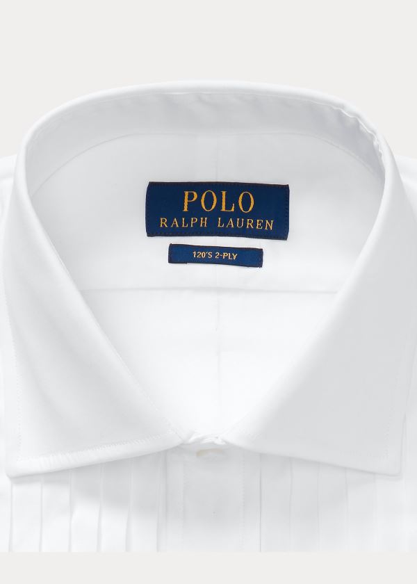 Ralph Lauren Custom Fit Tuxedo Shirt Bílé | gJHmYk2y