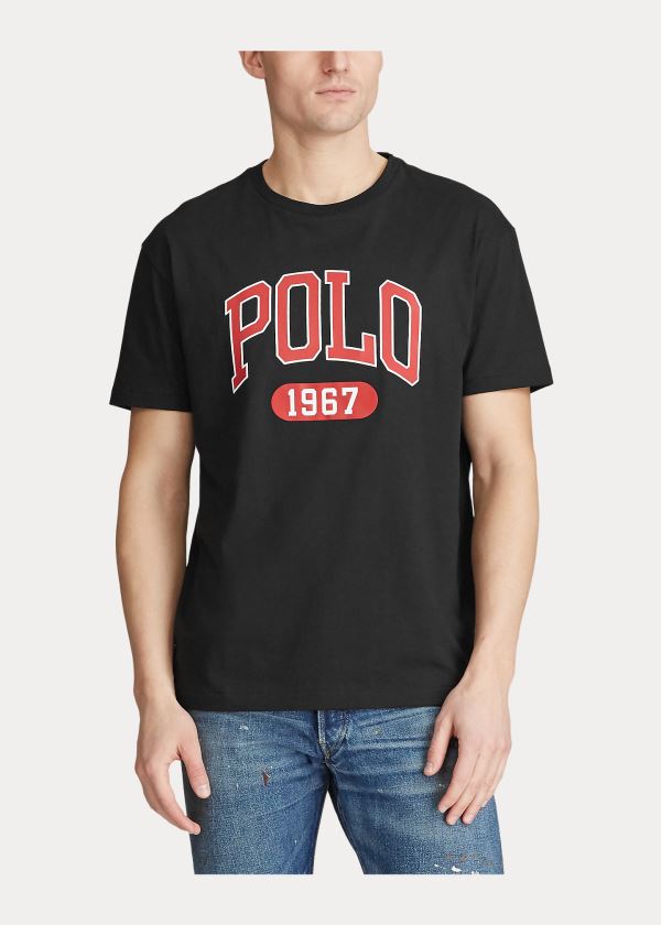 Ralph Lauren Custom Slim Fit Logo T-Shirt Černé | tq0iZODr