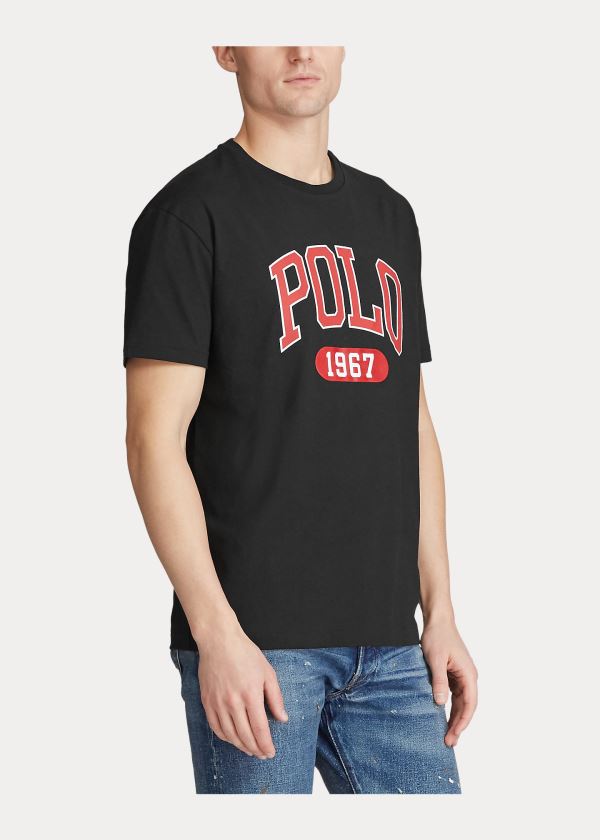 Ralph Lauren Custom Slim Fit Logo T-Shirt Černé | tq0iZODr