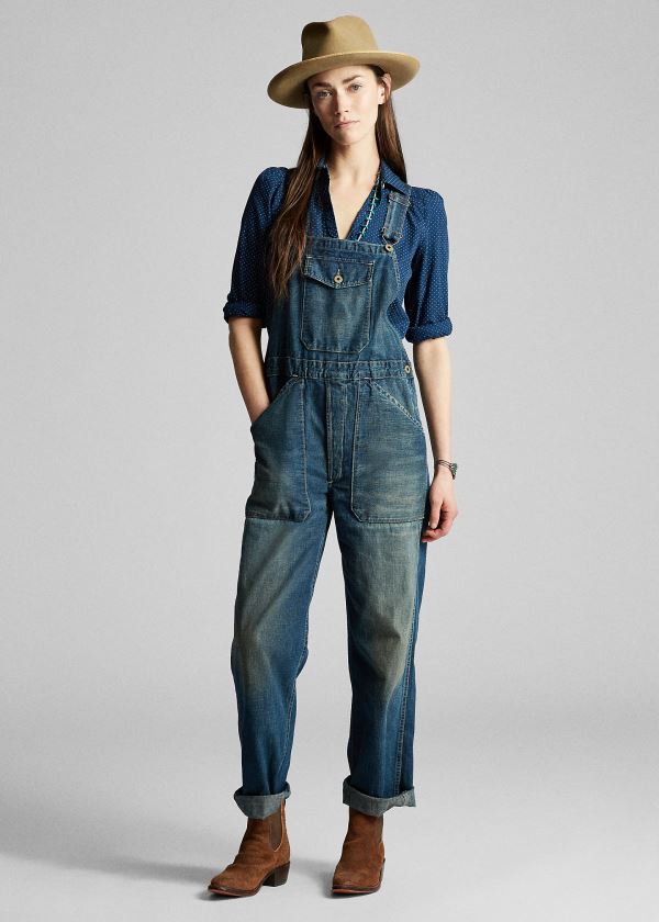 Ralph Lauren Denim Overall Blankyt Blankyt Světle Modré | 7jiNsWE0