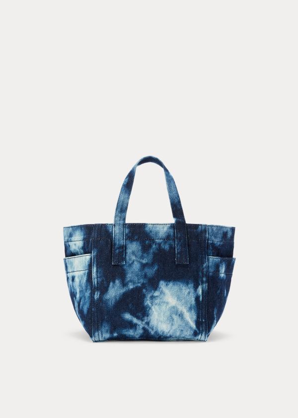 Ralph Lauren Denim Tie-Dye Mini Tote Bag Indigo Viacfarebný | ltaiDfXo