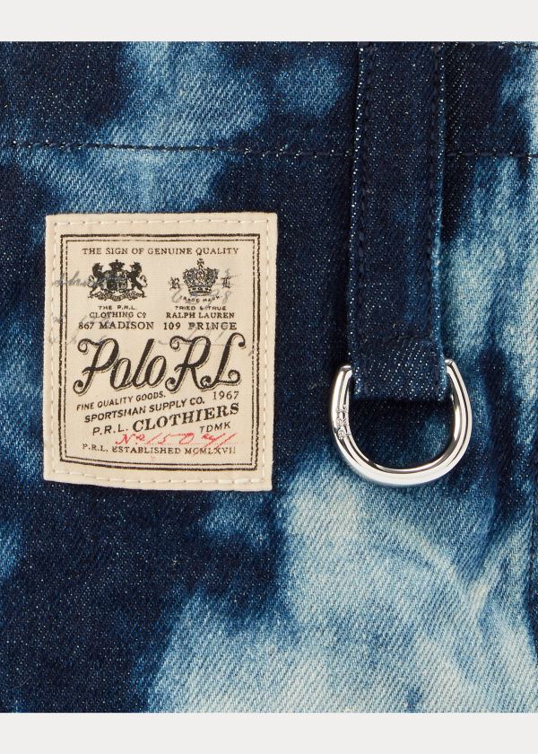 Ralph Lauren Denim Tie-Dye Mini Tote Bag Indigo Viacfarebný | ltaiDfXo