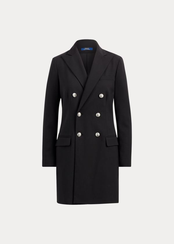 Ralph Lauren Double-Breasted Wool Blazer Černé | DSVI4xUD