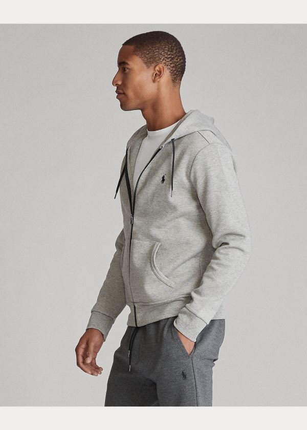 Ralph Lauren Double-Knit Full-Zip Hoodie Šedé | K6rEVoZH