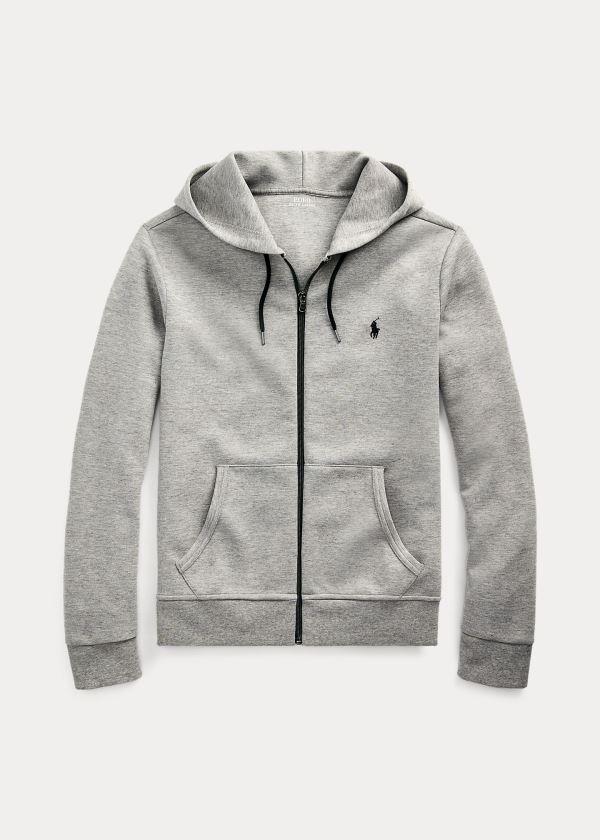 Ralph Lauren Double-Knit Full-Zip Hoodie Šedé | hw7wqN1c