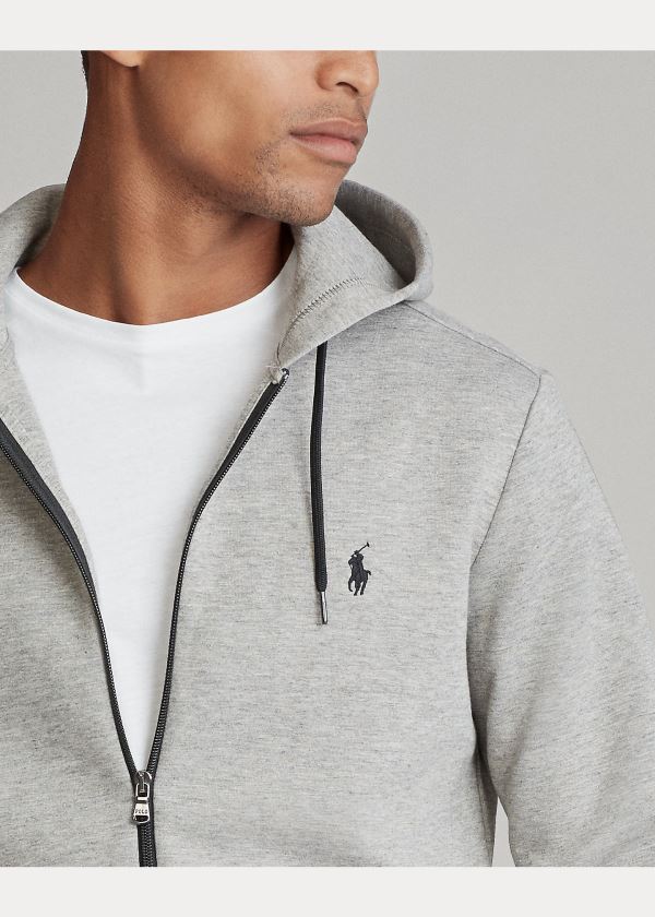 Ralph Lauren Double-Knit Full-Zip Hoodie Šedé | hw7wqN1c