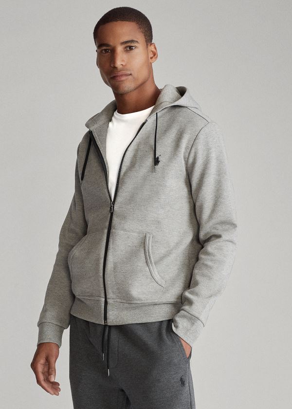 Ralph Lauren Double-Knit Full-Zip Hoodie Šedé | hw7wqN1c