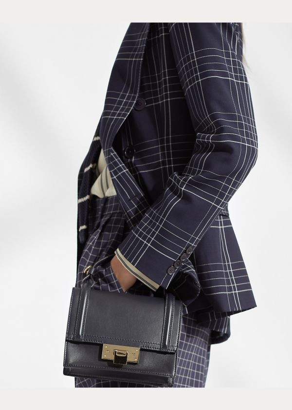 Ralph Lauren Elias Plaid Wool Jacket Tmavě Blankyt Krém | i4iVUc3S