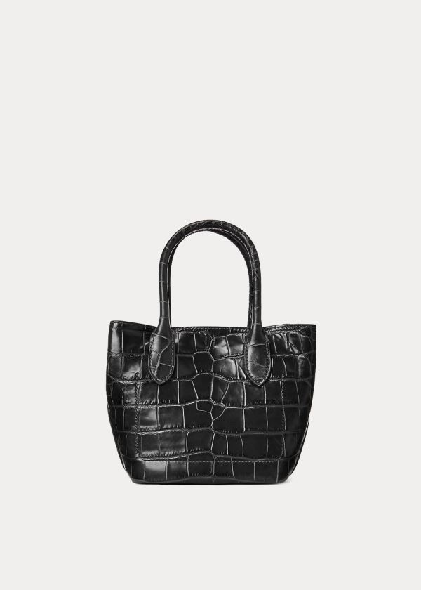 Ralph Lauren Embossed Mini Bellport Tote Černé | wo8jTZos