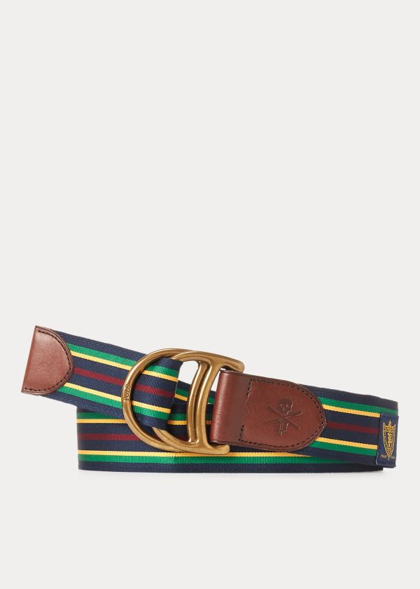 Ralph Lauren Equestrian Grosgrain Belt Tmavě Blankyt Zelene Žluté Vínové | ZXjamuuk